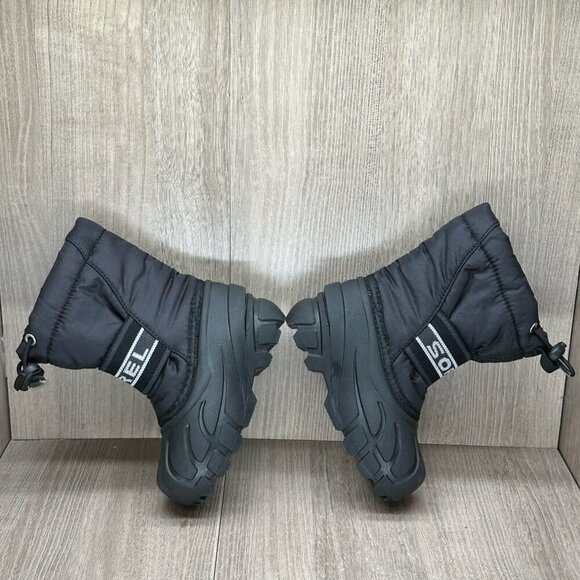 Sorel Snow Boots Youth Size 8 Cub Cozy Warm Insulated Winter Synthetic Black - Picture 8 of 12